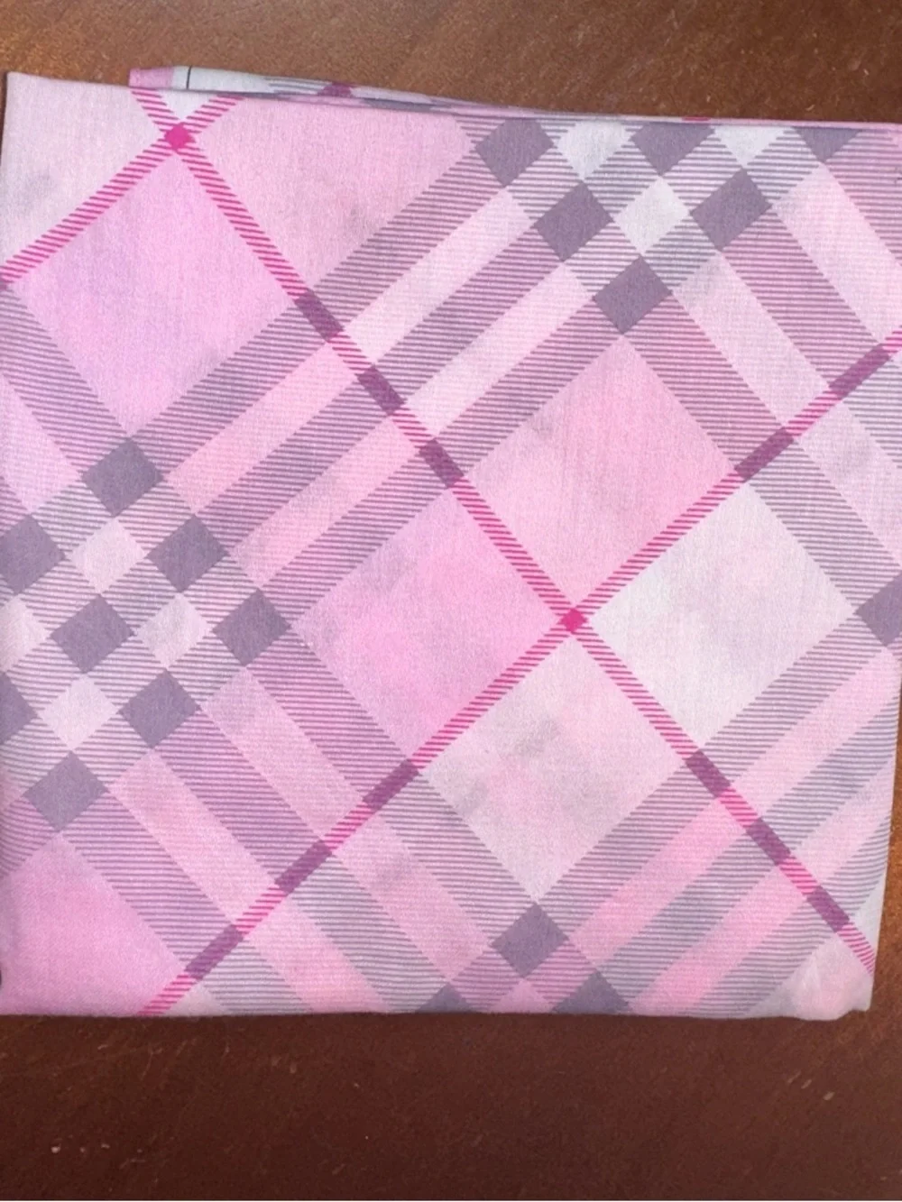 Vintage Burberry cotton handkerchief, neckerchief, soft, pastel interpretation.